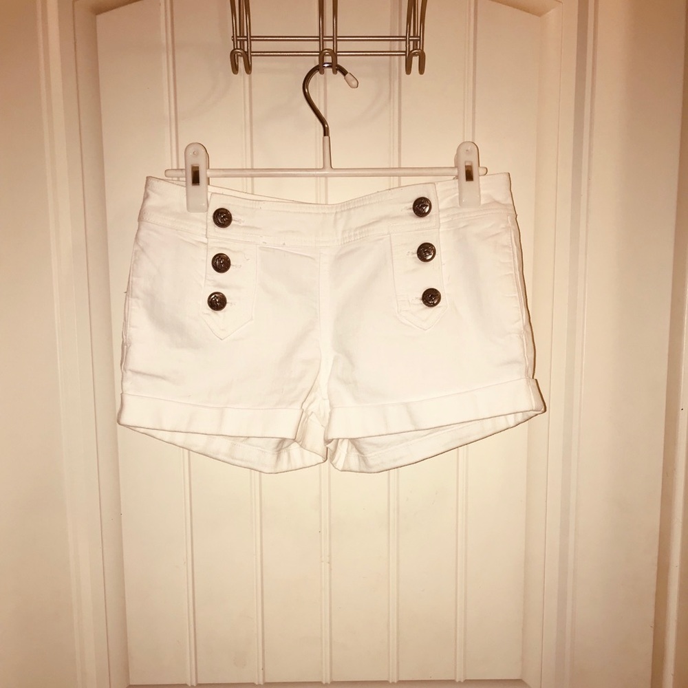 White Nautical Juicy Couture Jean Shorts